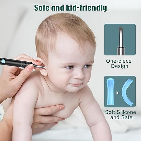 New Ear Cleaner Tool Endoscope Otoscope, Ear Wax Cleaner with 1080p FHD Camera Ear wax remover Tool with Wifi Connection & 6 LED Lights Multi