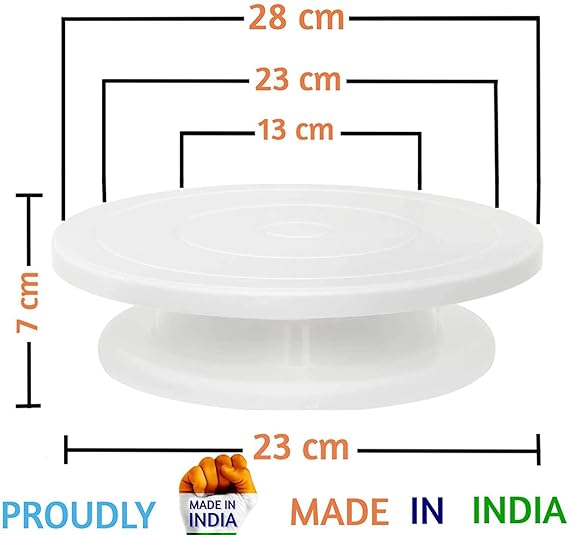 INDIA Cake Making Revolving Turn Table 12 Piece Cake Decorating Nozzles Stainless Steel Spatula 3 Icing Scraper.