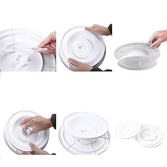 Rotating Cake Turntable,Turns Smoothly Revolving Cake Stand White Cake Decorating Kit Display Stand Baking Tools Accessories Supplies for Decoration