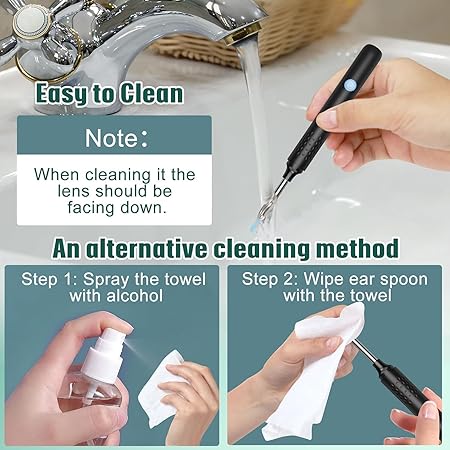 New Ear Cleaner Tool Endoscope Otoscope, Ear Wax Cleaner with 1080p FHD Camera Ear wax remover Tool with Wifi Connection & 6 LED Lights Multi