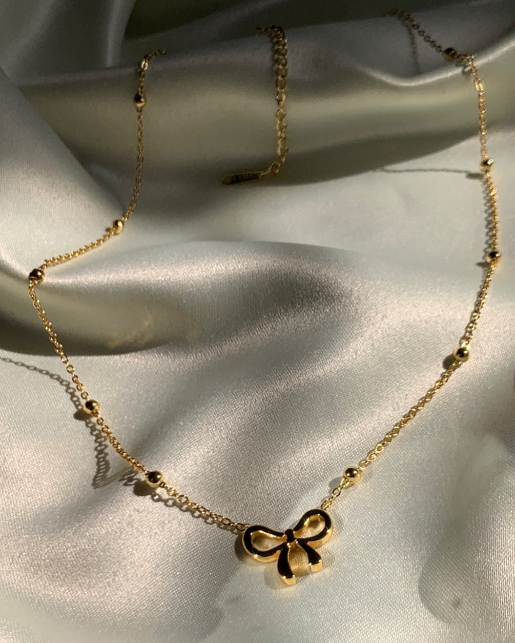 Valentine Gift for Girlfriend Bow Necklace Set for Women Stylish Pendant Choker for Women Adjustable Necklace Jewelry Neck Chain Locket Girls Accessories for Gift Bow Knot Design Jewellery