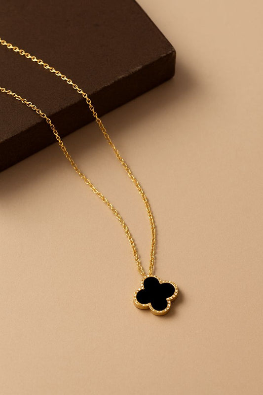 Dainty Clover Pendant Necklace for Women Fashion | Tarnish Free Jewellery Locket for Girls Pendant | Aesthetic Accessories for Women Stylish Clover Necklace for Girls Chain